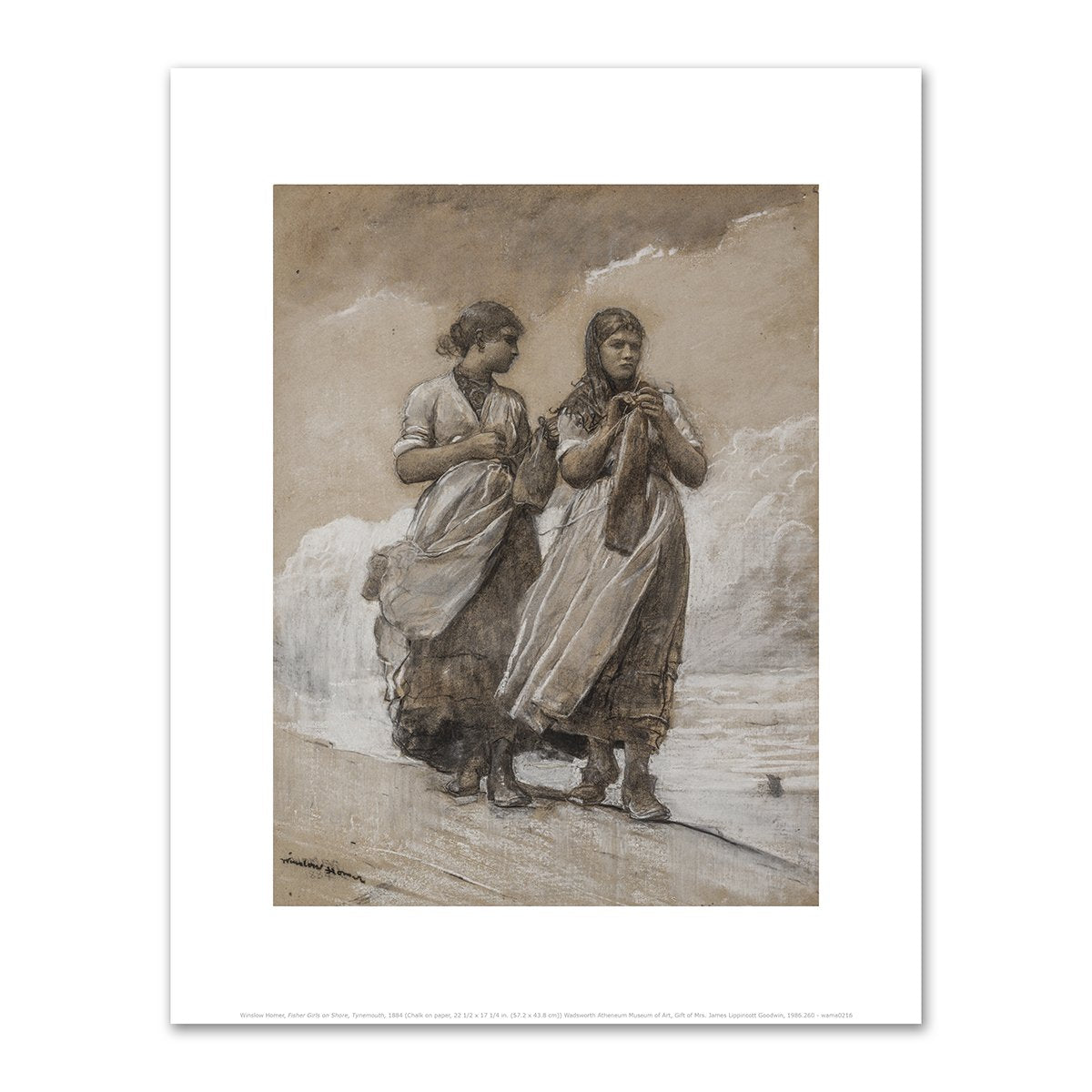 Fisher Girls on Shore, Tynemouth by Winslow Homer