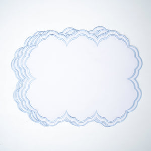 AQUELLE WHITE RECTANGLE FABRIC PLACEMAT (Set Of 4)