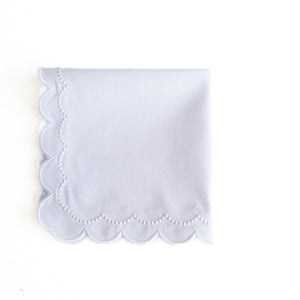 LILY WHITE ROUND FABRIC PLACEMAT & NAPKIN SET (Set Of 4)