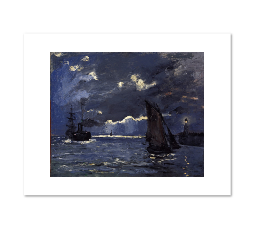 A Seascape, Shipping by Moonlight by Claude Monet