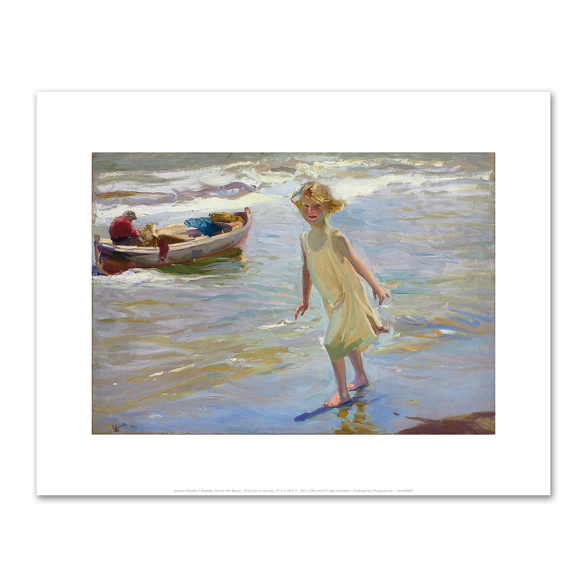 Girl on the Beach by JoaquÃ­n Sorolla y Bastida
