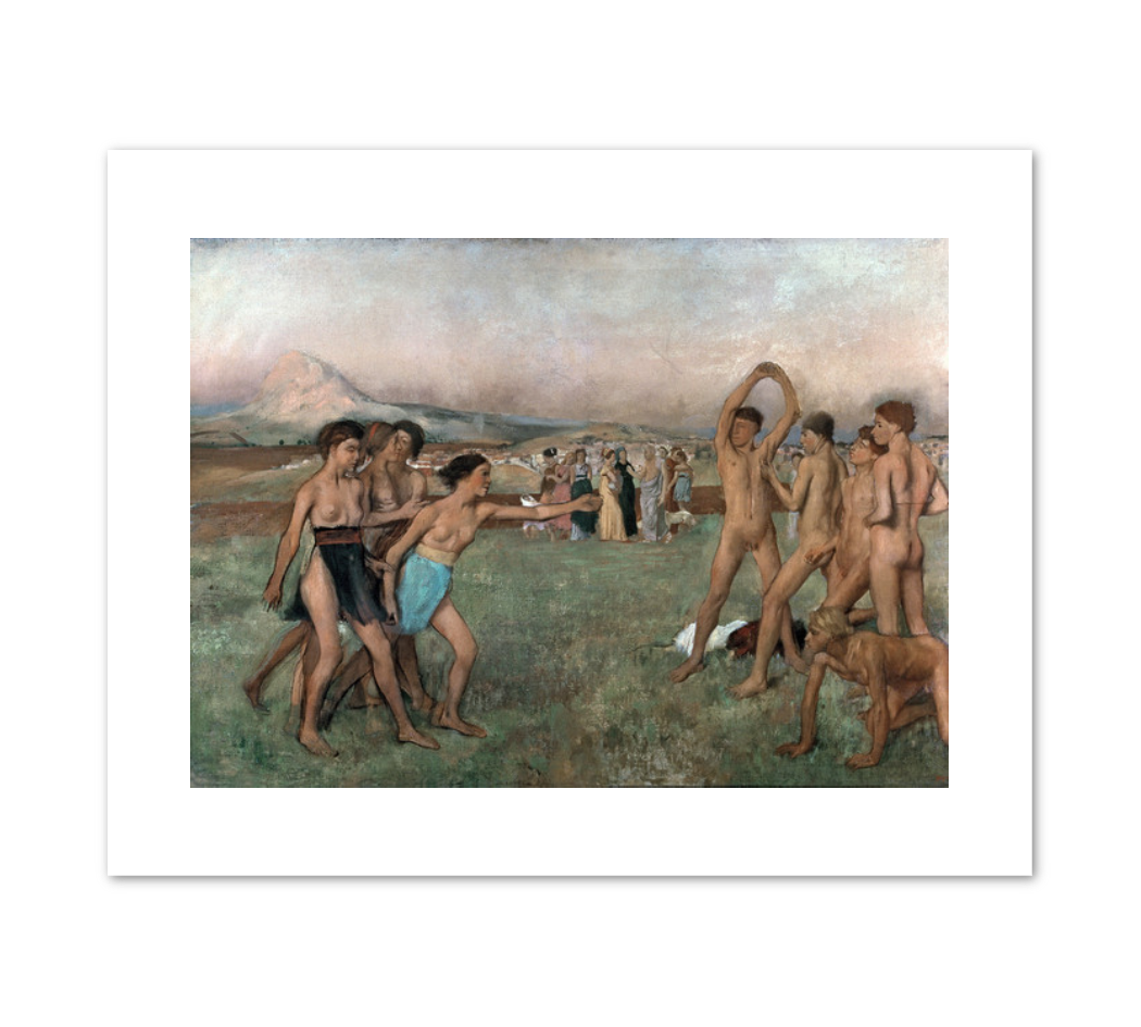 Young Spartans exercising by Edgar Degas