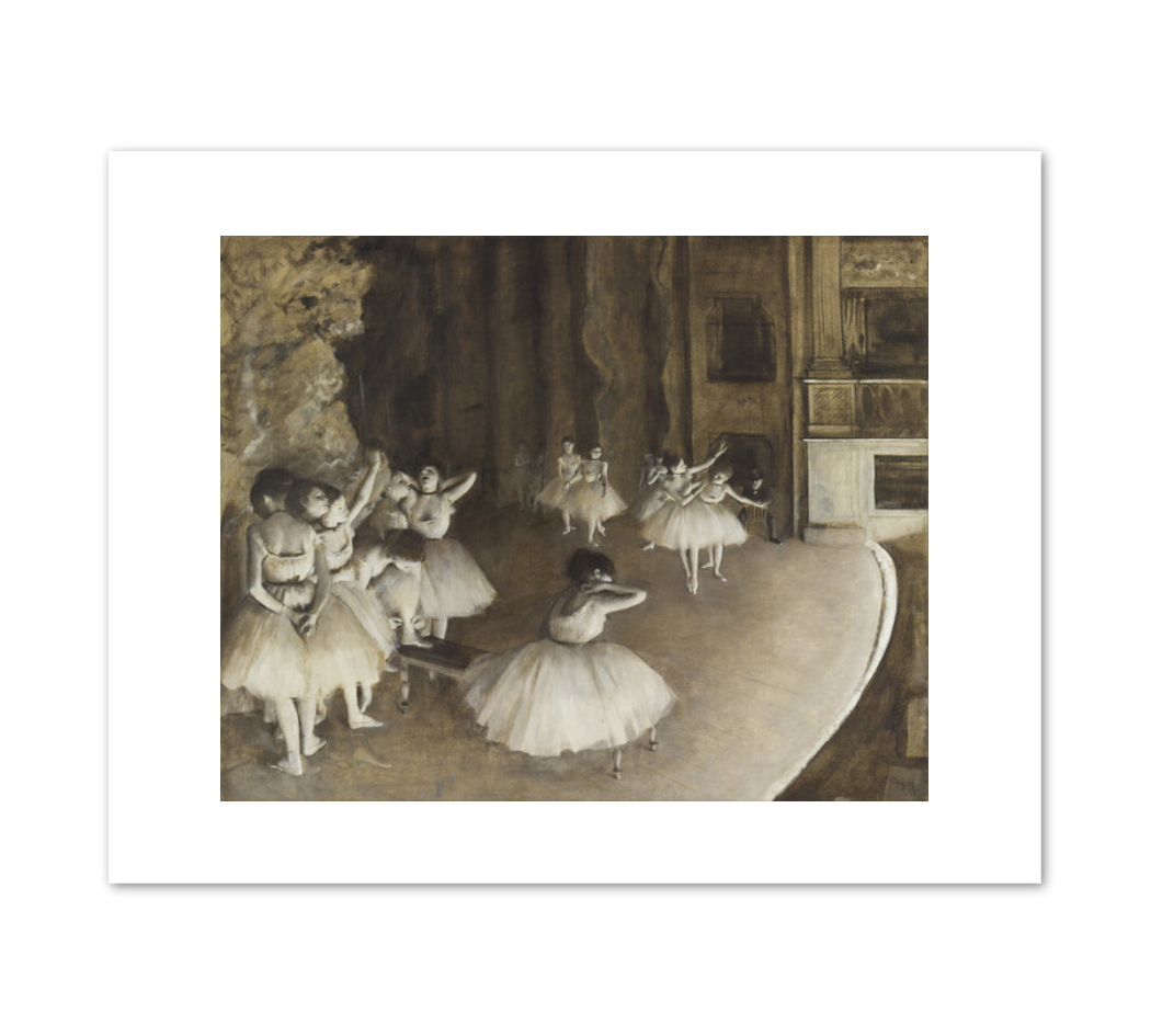 The Ballet Rehearsal on Stage by Edgar Degas
