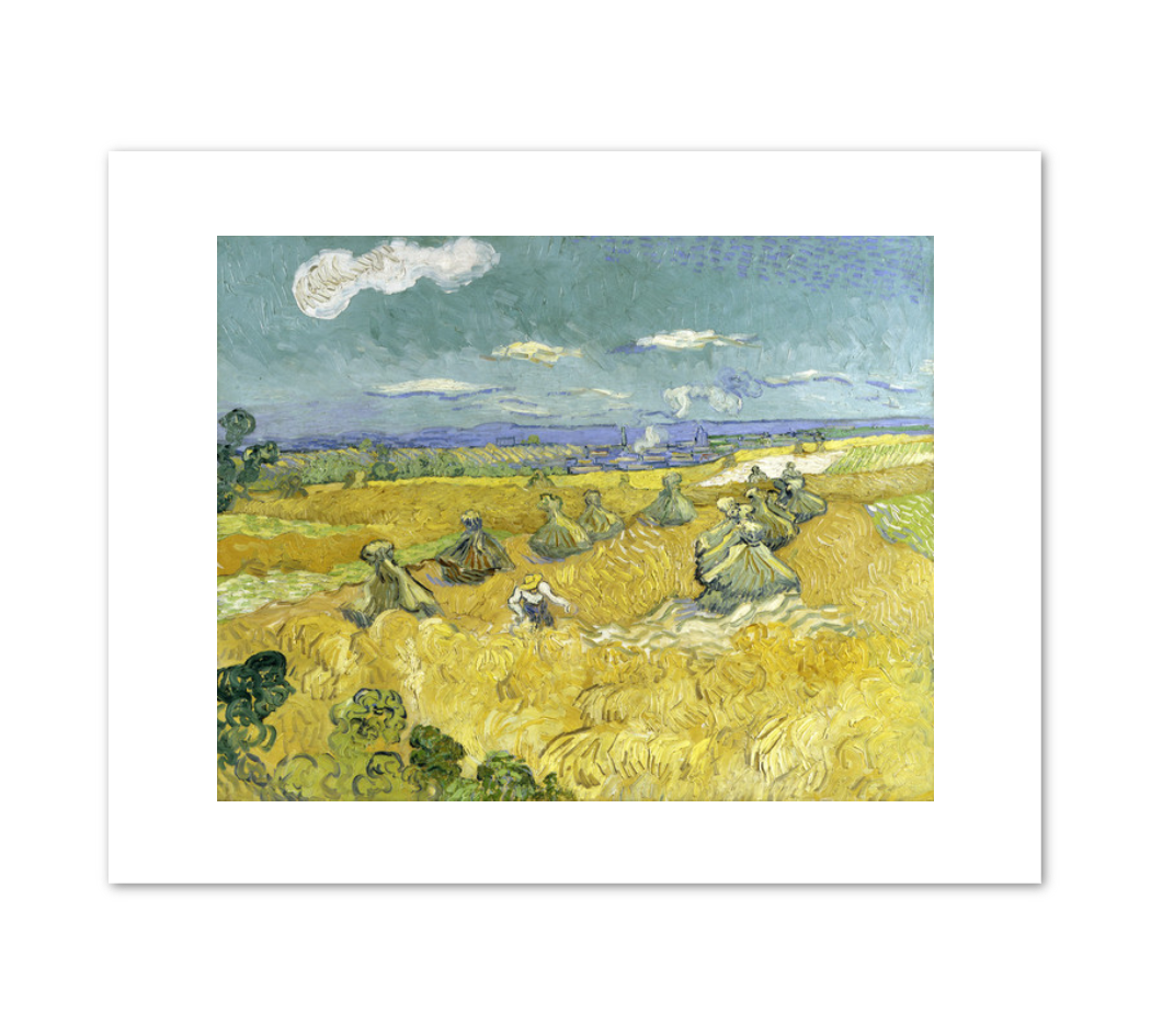 Wheat Fields with Reaper, Auvers by Vincent van Gogh