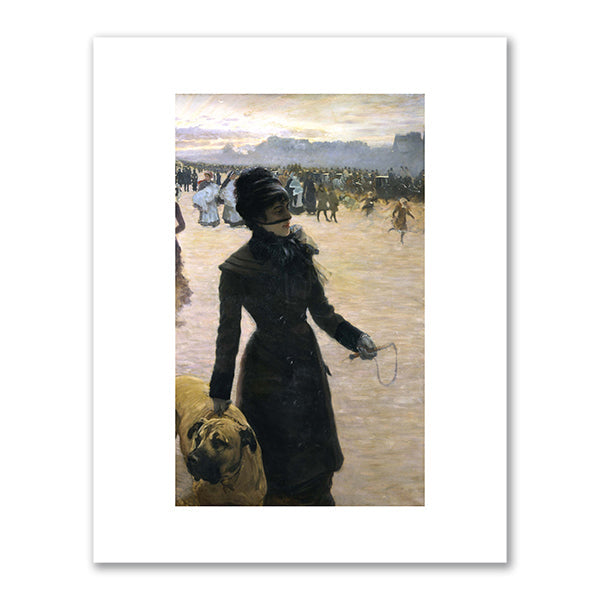 Lady with the dog by Giuseppe De Nittis