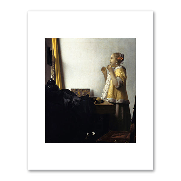 Young Lady with a Pearl Necklace by Johannes Vermeer