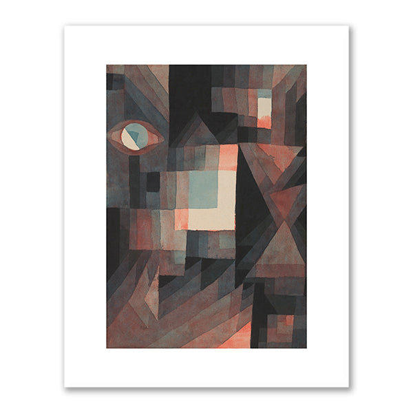 Abstract (Red/Green Gradation with some cinnibar in vertical format) by Paul Klee