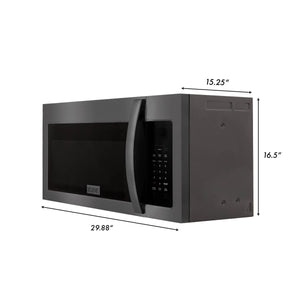 ZLINE Over The Range Microwave Oven, Black Stainless, MWO-OTR-30-BS