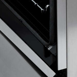 ZLINE 24" Autograph Dual Fuel Range, Stainless, Black accents, RAZ-24-MB