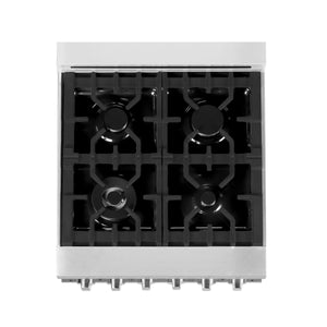 ZLINE 24" Professional Dual Fuel Range, Stainless Steel Door, RA-SN-24