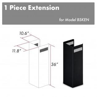 ZLINE 1-36 in. Chimney Extension for 9 ft. to 10 ft. Ceilings, 1PCEXT-BSKEN