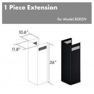 ZLINE 1-36 in. Chimney Extension for 9 ft. to 10 ft. Ceilings, 1PCEXT-BSKEN