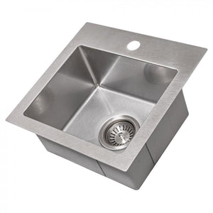 ZLINE 15" Topmount Single Bowl Bar Sink DuraSnow Stainless Steel, STS-15S