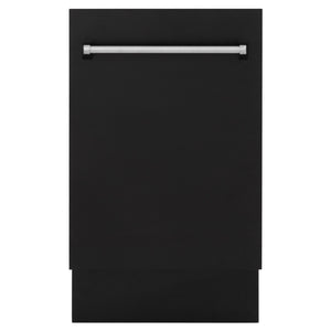 ZLINE 18" Dishwasher in Black matt panel, Stainless Tub, DWV-BLM-18