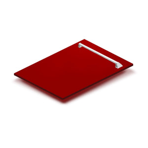 ZLINE 18" Dishwasher, Red Gloss panel, Stainless Tub, DWV-RG-18