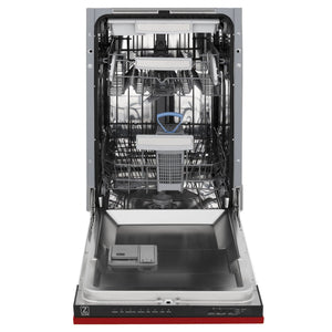 ZLINE 18" Dishwasher, Red Matt panel, Stainless Tub, DWV-RM-18