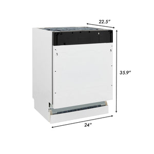 ZLINE 24" Dishwasher, Custom Panel Ready, Stainless Tub, 3rd Rack, DWV-24