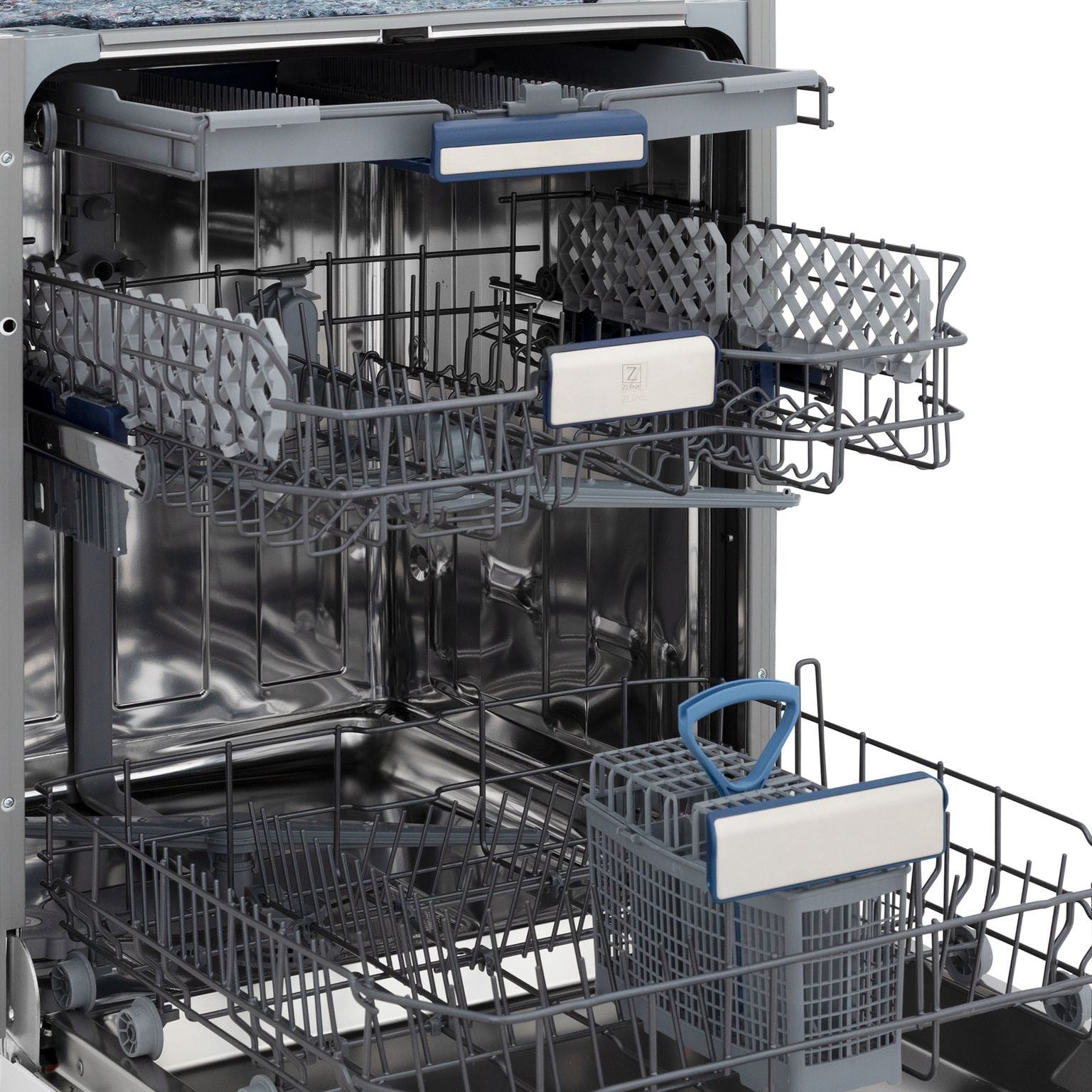 ZLINE 24" Dishwasher, Custom Panel Ready, Stainless Tub, 3rd Rack, DWV-24