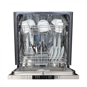 ZLINE 24" Dishwasher in Black Matte, Traditional Handle, DW-BLM-24