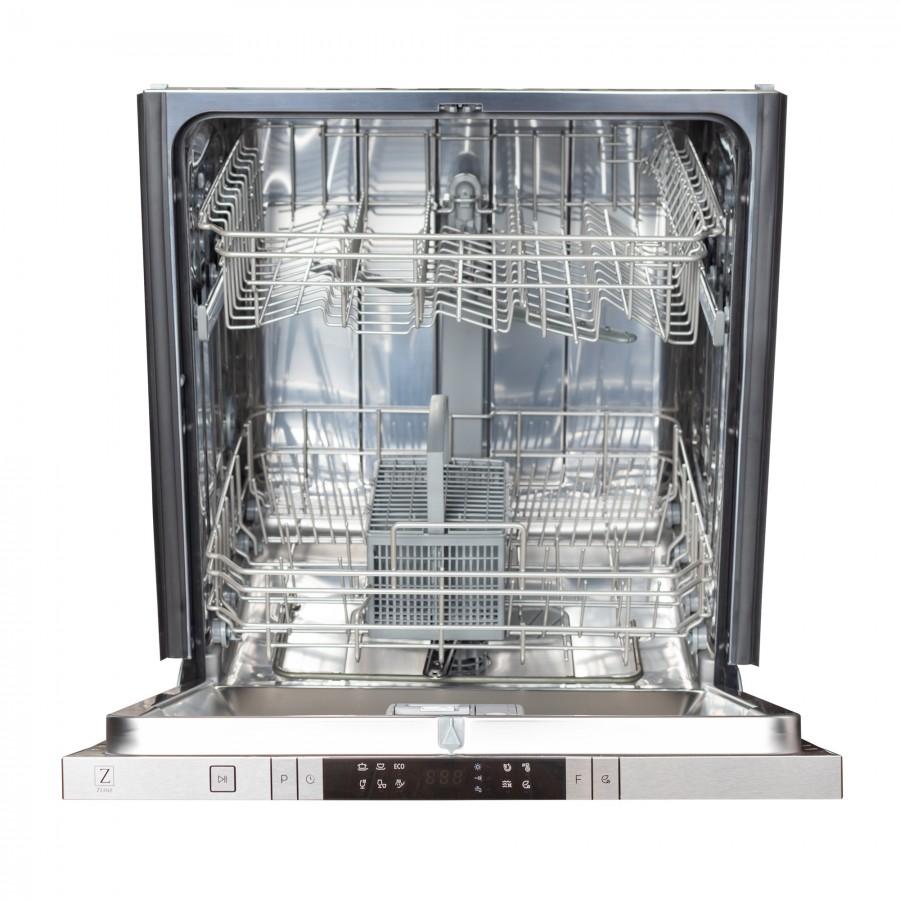 ZLINE 24" Dishwasher in Black Matte, Traditional Handle, DW-BLM-24