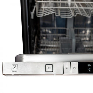 ZLINE 24" Dishwasher in Blue Gloss, Stainless Tub, Traditional Handle, DW-BG-24