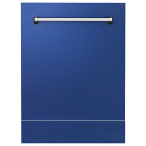 ZLINE 24" Dishwasher in Blue Matte panel, Stainless Tub, DWV-BM-24