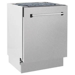 ZLINE 24" Dishwasher in DuraSnow Stainless panel, Stainless Tub, DWV-SN-24