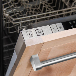 ZLINE 24" Dishwasher in Unfinished Wood with Stainless Steel Tub, DW-UF-H-24