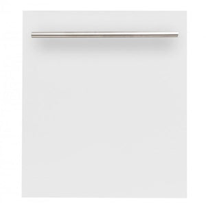 ZLINE 24" Dishwasher in White Matte, Stainless Steel Tub, DW-WM-H-24