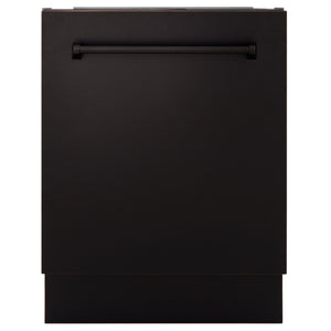 ZLINE 24" Dishwasher, Oil Rubbed Bronze panel, Stainless Tub, DWV-ORB-24