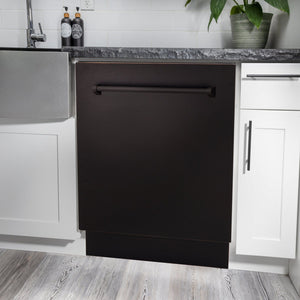 ZLINE 24" Dishwasher, Oil Rubbed Bronze panel, Stainless Tub, DWV-ORB-24