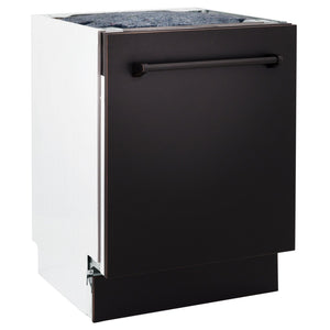 ZLINE 24" Dishwasher, Oil Rubbed Bronze panel, Stainless Tub, DWV-ORB-24