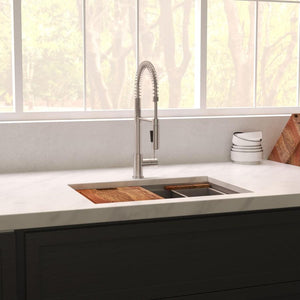 ZLINE 27" Undermount Single Bowl Ledge Sink DuraSnow, SLS-27S