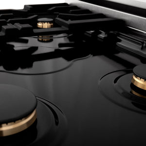ZLINE 30" Autograph Porcelain Rangetop, Matte Black Accents, RTZ-30-MB