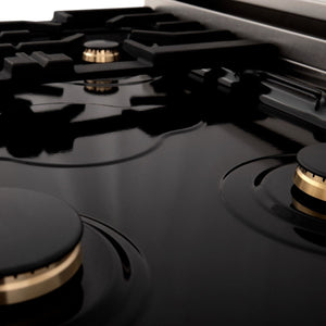 ZLINE 30" Dual Fuel Oven Range, Stainless Steel, Brass Burners, RA-BR-30