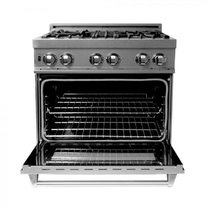 ZLINE 30" Dual Fuel Range, Snow Stainless, Snow Stainless Door, RAS-SN-30
