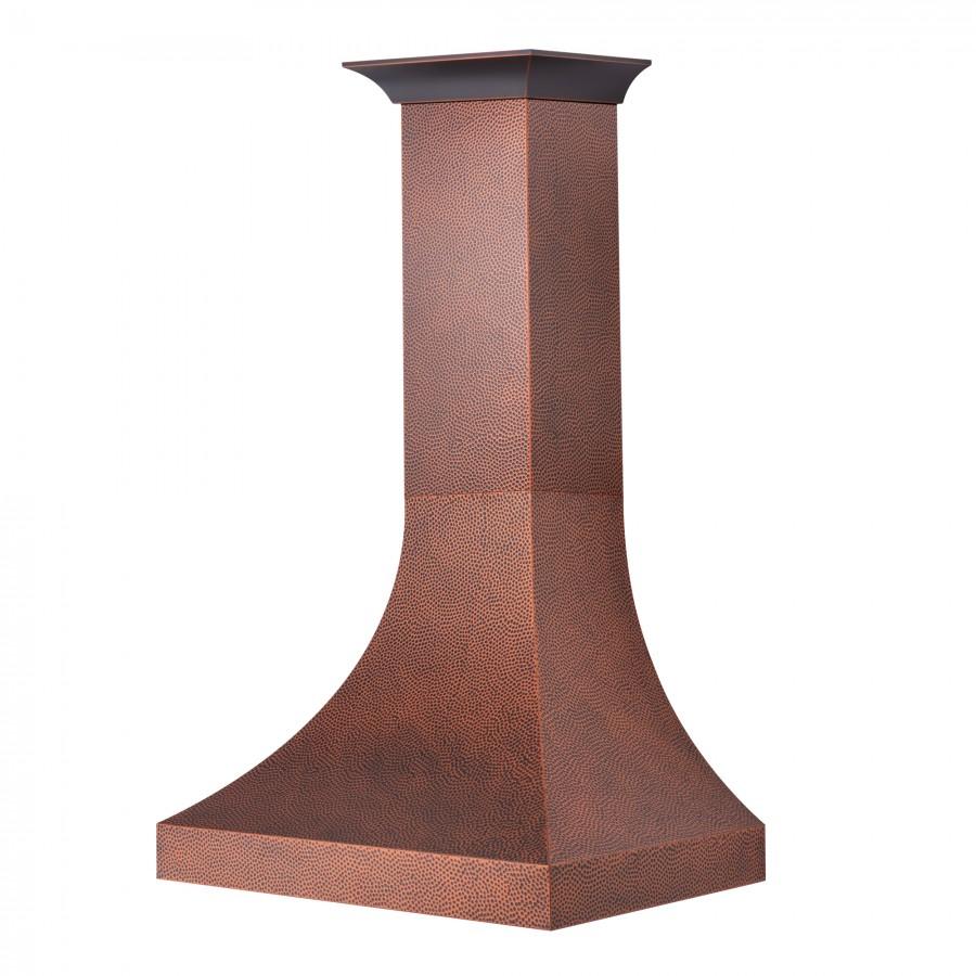 ZLINE 30" Hand-Hammered Copper Finish Wall Range Hood, 8632H-30 - 30" / Copper