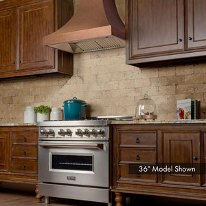 ZLINE 30" Hand-Hammered Copper Finish Wall Range Hood, 8632H-30