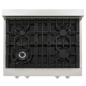 ZLINE 30" Porcelain Rangetop, DuraSnow, Stainless Steel, RTS-30