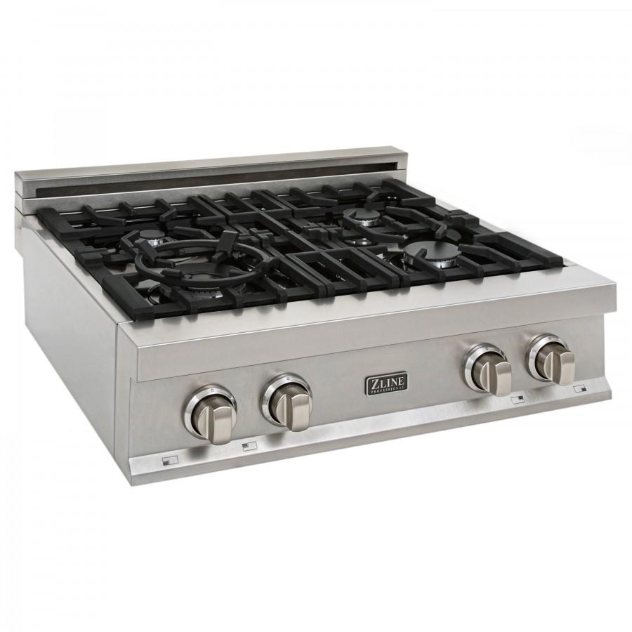 ZLINE 30" Porcelain Rangetop, DuraSnow, Stainless Steel, RTS-30