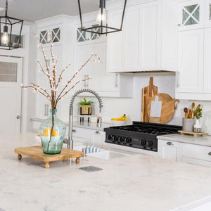 ZLINE 30" Porcelain Rangetop in Black Stainless, 4 Gas Burners, RTB-30
