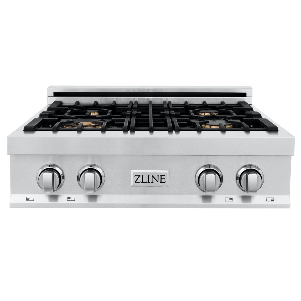 ZLINE 30" Porcelain Rangetop With 4 Gas Brass Burners, RT-BR-30