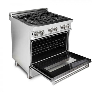 ZLINE 30" Professional Dual Fuel Range, Snow Finish Door, RA-SN-30