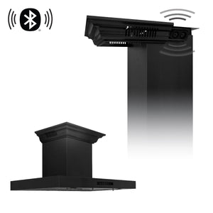 ZLINE 30" Range Hood, Black Stainless Steel, Speakers, BSKENCRN-BT-30