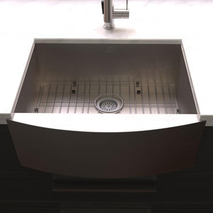 ZLINE 30" Undermount Single Bowl Apron Sink Stainless Steel, SAS-30S