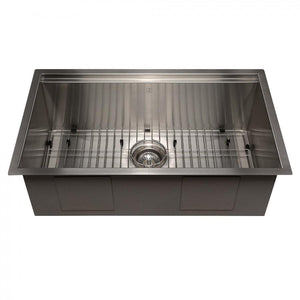ZLINE 30" Undermount Single Bowl Ledge Sink Stainless Steel, SLS-30