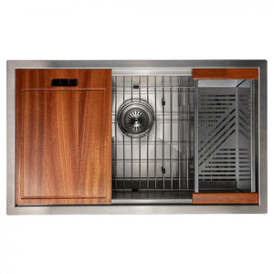 ZLINE 30" Undermount Single Bowl Ledge Sink Stainless Steel, SLS-30S