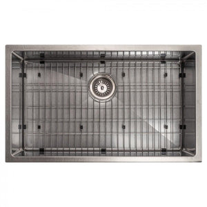 ZLINE 30" Undermount Single Bowl Sink DuraSnow Stainless Steel, SRS-30S