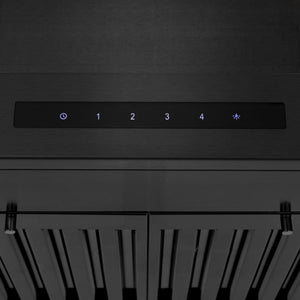 ZLINE 30" Wall Mount Range Hood, Black Stainless Steel, BSKENCRN-30