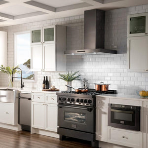 ZLINE 30" Wall Mount Range Hood in Black Stainless Steel, BSKEN-30